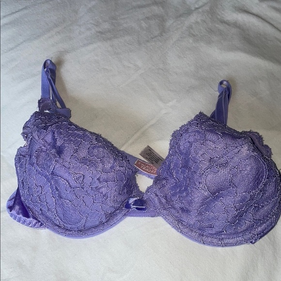 Victoria's Secret Other - Victoria's Secret Purple Lace Bra with Underwire and Adjustable Straps